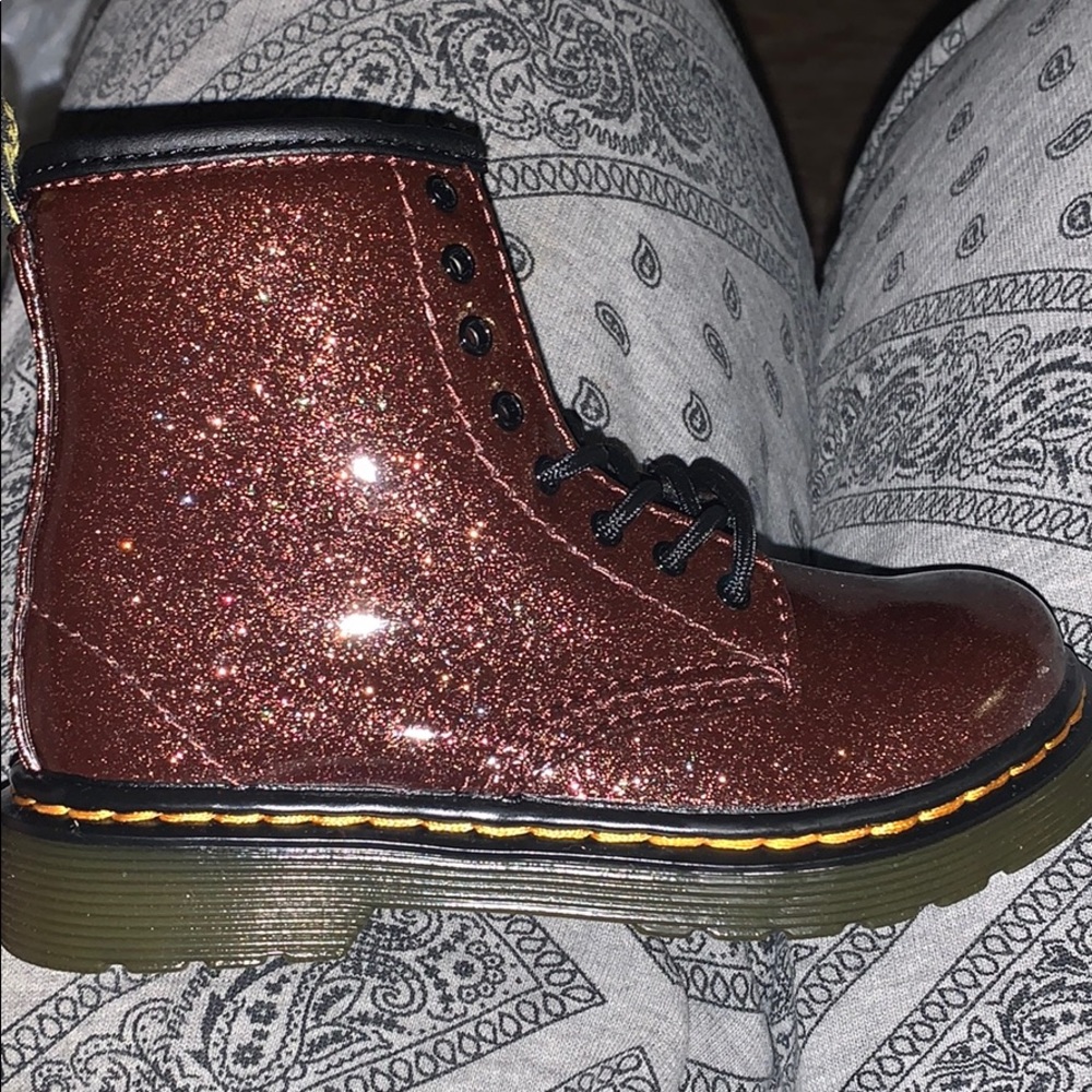 BRAND NEW NEVER WORN glittery toddler Dr martens